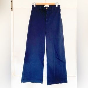 Reformation Wide Legged Navy Pants size 28
